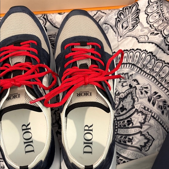 Dior Blue and Gray B25 Runner Sneakers - Picture 6 of 11